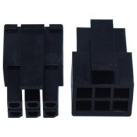 L-KLS1-XM1-3.00-2X03-MH CONNECTOR 3.00MM 6PIN(2X3) MALE HOUSING BLACK - 1