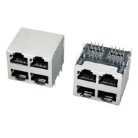 L-KLS12-102-8P8C-2X2-W/O MODULAR JACK THT R/A 8P8C (RJ45,Ethernet) W/O EMI - 1