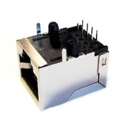 L-KLS12-107-8P8C-W-2-01 MODULAR JACK THT R/A 8P8C (RJ45,Ethernet) GRAY - 1