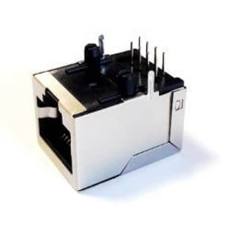 L-KLS12-107-8P8C-W-4-01 MODULAR JACK THT R/A 8P8C (RJ45,Ethernet) BLACK - 1