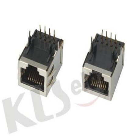 L-KLS12-117-10P8C-1X1-W- MODULAR JACK THT R/A 10P8C (RJ45,Ethernet) GRAY - 1