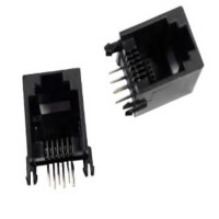 L-KLS12-124-6P6C-W/O-1-0 MODULAR JACK THT R/A 6P6C (R11,RJ12,RJ14,RJ25) BLA - 1