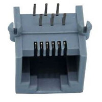L-KLS12-124-6P6C-W/O-2-0 MODULAR JACK THT R/A 6P6C (R11,RJ12,RJ14,RJ25) GRA - 1