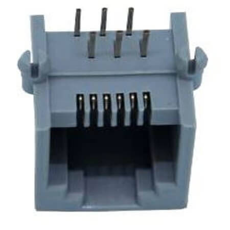 L-KLS12-124-6P6C-W/O-2-0 MODULAR JACK THT R/A 6P6C (R11,RJ12,RJ14,RJ25) GRA - 1