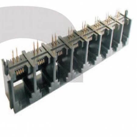 L-KLS12-127-6P6C-1*8-W-B MODULAR JACK THT R/A 6P6C (R11,RJ12,RJ14,RJ25) BLA - 1