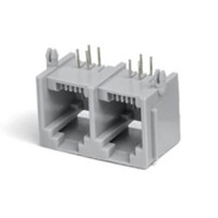 L-KLS12-127-6P6C-1X8-W/O MODULAR JACK THT R/A 6P6C (R11,RJ12,RJ14,RJ25) N/A - 1