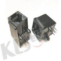 L-KLS12-143-4P4C-W-1-01 MODULAR JACK THT R/A 4P4C (RJ9,RJ10,RJ22) BLACK - 1