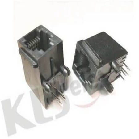 L-KLS12-143-4P4C-W-1-01 MODULAR JACK THT R/A 4P4C (RJ9,RJ10,RJ22) BLACK - 1