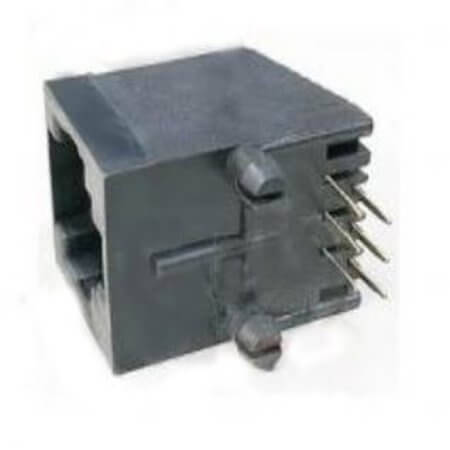 L-KLS12-144-6P6C-W/O-1-0 MODULAR JACK THT R/A 6P6C BLACK - 1