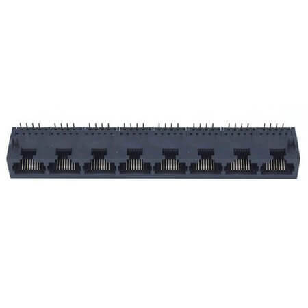 L-KLS12-302-1X8-10P8C-1- MODULAR JACK THT R/A 10P8C BLACK - 1