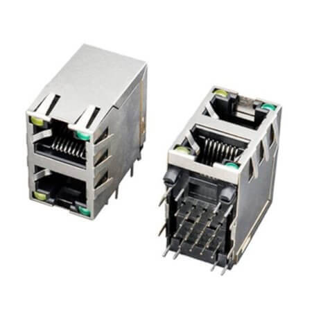 L-KLS12-313C-8P8C-2X1-1- MODULAR JACK THT R/A (RJ45,Ethernet) BLACK - 1