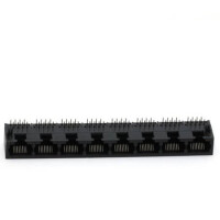 L-KLS12-316W-10P8C-1X8-0 MODULAR JACK THT R/A 10P8C BLACK - 1