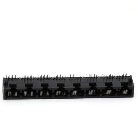 L-KLS12-316W-10P8C-1X8-0 MODULAR JACK THT R/A 10P8C BLACK - 1
