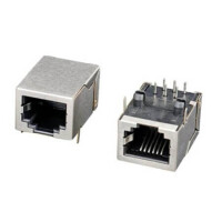 L-KLS12-325-6P6C-1X1-W-1 MODULAR JACK THT R/A 6P6C BLACK - 1