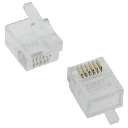 L-KLS12-RJ12C-6P6C-01 CONNECTOR PLUG 6P6C UNSHILDED - 1