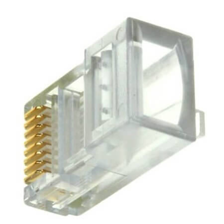 L-KLS12-RJ45-8P8C-01-KB CONNECTOR PLUG 8P8C RJ45 ROUND HOLE - 1