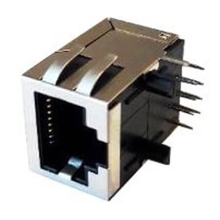L-KLS12-TL001-8P8C-2-03 MODULAR JACK THT R/A 8P8C (RJ45,Ethernet) BLACK - 1