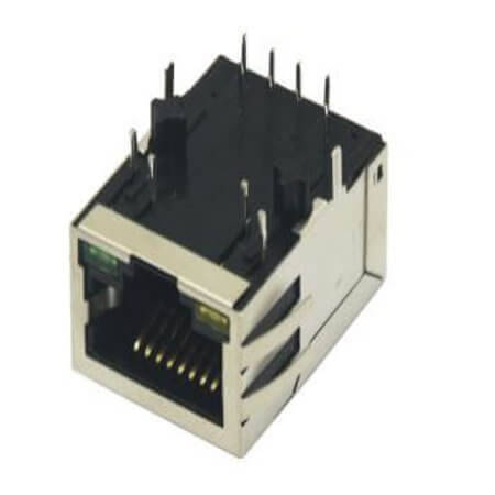 L-KLS12-TL002-1X1-Y/G103 MODULAR JACK THT R/A 8P8C (RJ45,Ethernet) BLACK - 1