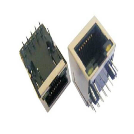 L-KLS12-TL054-1X1-G/Y-1- MODULAR JACK THT R/A 8P8C (RJ45,Ethernet) BLACK - 1
