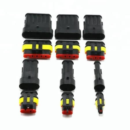 L-KLS13-CA043-1.5-06-MHB CONNECTOR 6P 6MM MALE BLACK AUTOMOTIVE - 1