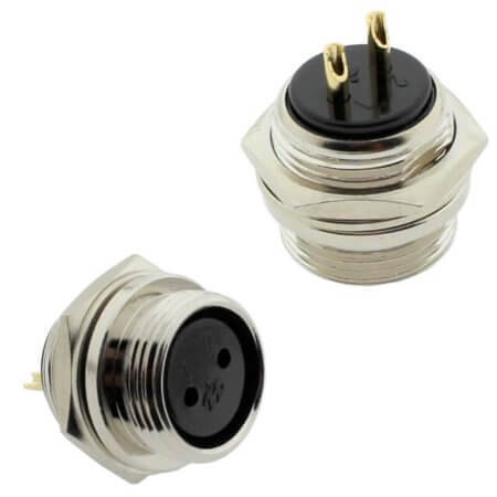 L-KLS15-225-M16-2M5 CONNECTOR MICRO JACK M16 2P MALE PLUG - 1