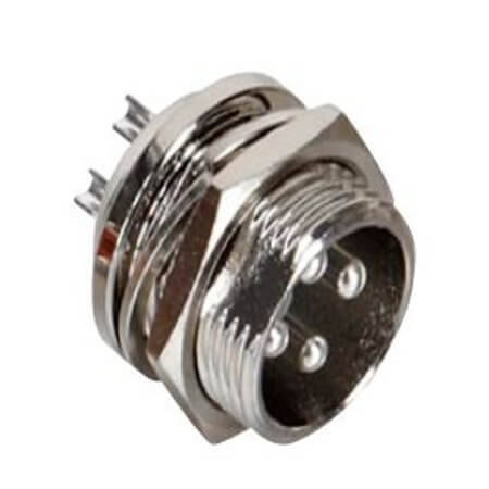 L-KLS15-225-M16-3M2 CONN.MICRO JACK M16 3P IP55 THROUGH WALL PIN - 1