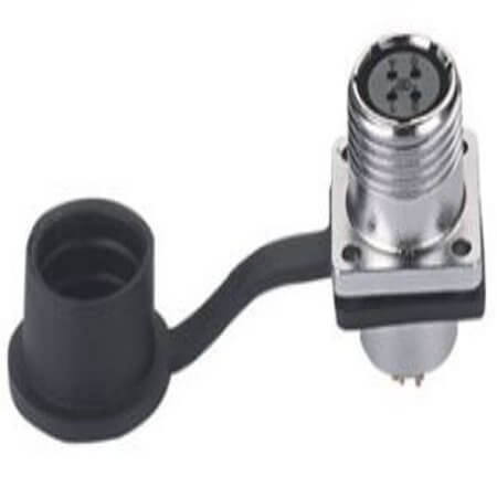 L-KLS15-254-M16-2M4 CONN.MICRO JACK M16 2P IP55 FLANGE SOCKET - 1