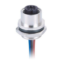 L-KLS15-M12A-B105 CONN.RECEPTACLE M12 5PIN FEMALE PANEL MOUNT SOLDER - 1