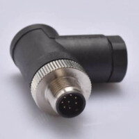 L-KLS15-M12A-TR108 CONN.PLUG M12 8PIN MALE PIN SCREW FREE R/A - 1