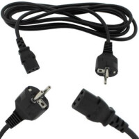 L-KLS17-SH025+SH006-3M-B CABLE POWER 250V 6.5OD 3MT EUROPE E/F 10A BLACK - 1