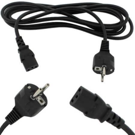 L-KLS17-SH025+SH006-3M-B CABLE POWER 250V 6.5OD 3MT EUROPE E/F 10A BLACK - 1