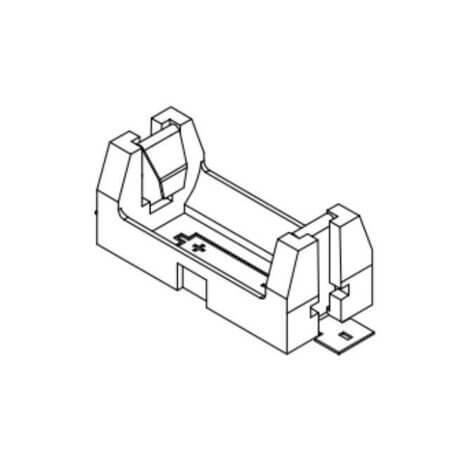 L-KLS5-14250-002-CLIP BATTERY HOLDER 1/2AA 1 CELL SMD - 1