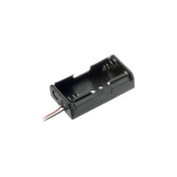 L-KLS5-802-B-L100 BATTERY HOLDER AA*2 26AWG UL L=100MM BLACK - 1