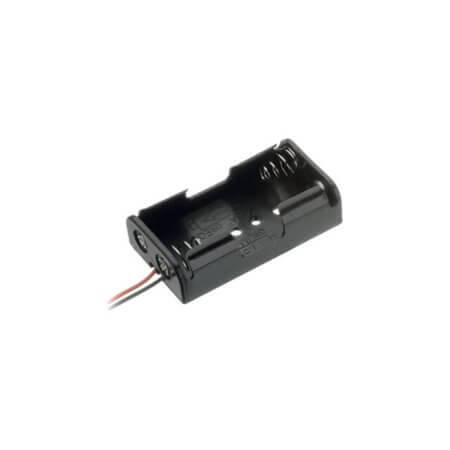 L-KLS5-802-B-L100 BATTERY HOLDER AA*2 26AWG UL L=100MM BLACK - 1