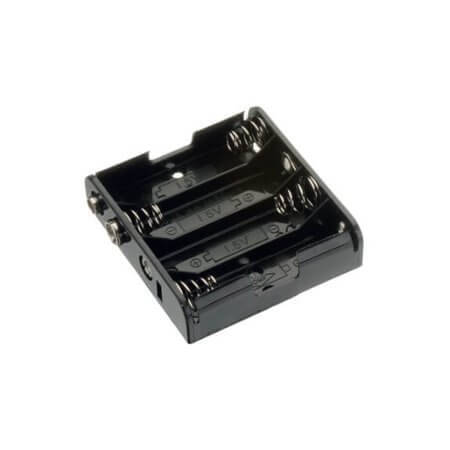 L-KLS5-809-C BATTERY HOLDER AA*4 26AWG L=150MM BLACK With 6 PRO - 1