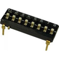 L-KLS7-DM-08-N-00 SWITCH DIP 8 Pos. SPDT 25mA 24VDC THT V/T - 1