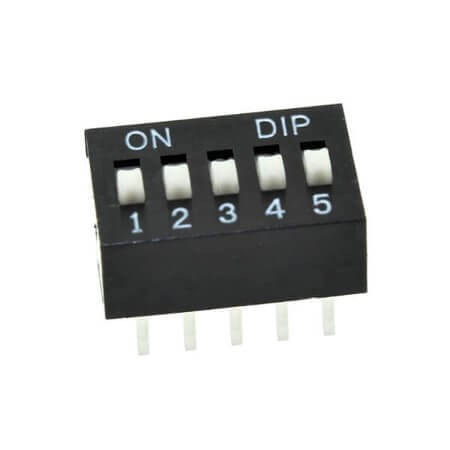 L-KLS7-DST-05-N-00 SWITCH DIP 5 Pos. SPST 25mA 24VDC THT V/T - 1