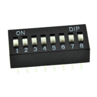 L-KLS7-DST-08-N-00 SWITCH DIP 8 Pos. SPST 25mA 24VDC THT V/T - 1