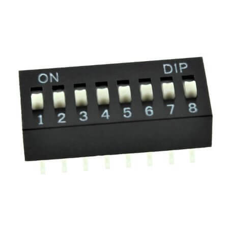 L-KLS7-DST-08-N-00 SWITCH DIP 8 Pos. SPST 25mA 24VDC THT V/T - 1