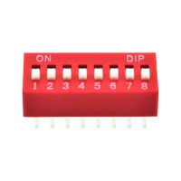 L-KLS7-DST-08-R-00 SWITCH DIP 8 Pos. SPST 25mA 24VDC THT V/T - 1