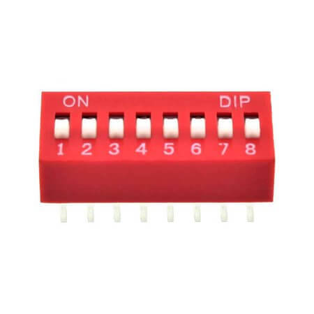 L-KLS7-DST-08-R-00 SWITCH DIP 8 Pos. SPST 25mA 24VDC THT V/T - 1