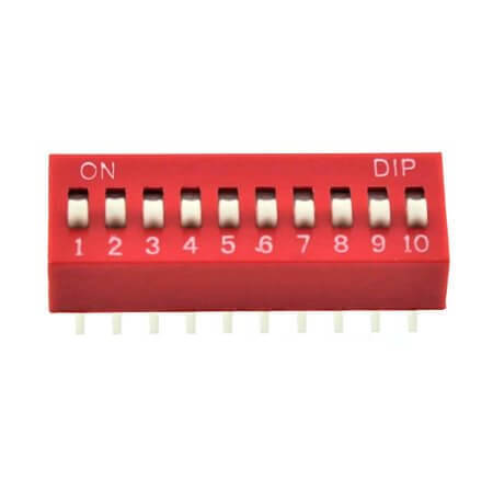 L-KLS7-DST-10-R-00 SWITCH DIP 10 Pos. SPST 25mA 24VDC THT V/T - 1