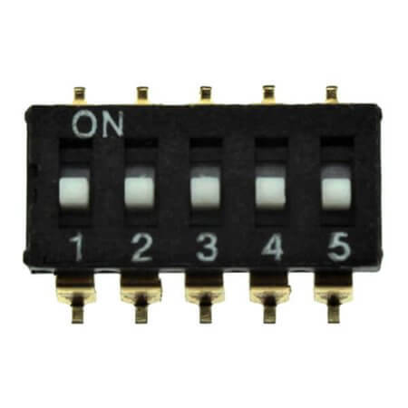 L-KLS7-KL-05-N-00 SWITCH DIP 5 Pos. SPST 25mA 24VDC SMT V/T - 1