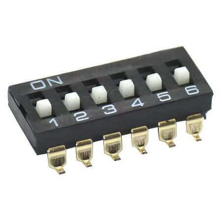 L-KLS7-KL-06-N-00 SWITCH DIP 6 Pos. SPST 25mA 24VDC SMT V/T - 1