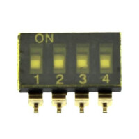 L-KLS7-KLR-04-N-10 SWITCH DIP 4 Pos. SPST 25mA 24VDC SMT V/T - 1