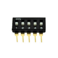 L-KLS7-KM-05-N-00 SWITCH DIP 5 Pos. SPST 25mA 24VDC THT V/T - 1
