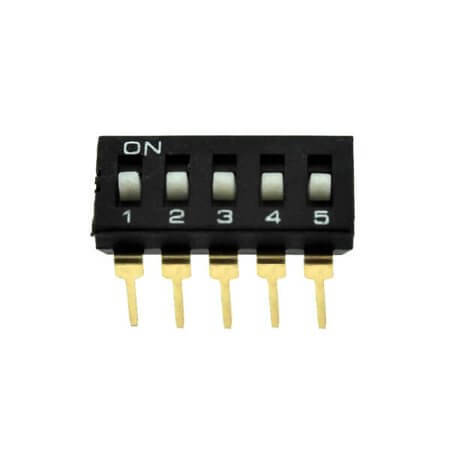 L-KLS7-KM-05-N-00 SWITCH DIP 5 Pos. SPST 25mA 24VDC THT V/T - 1