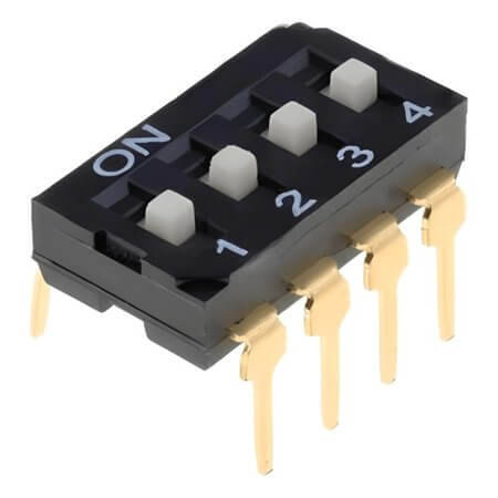 L-KLS7-KM-08-N-00 SWITCH DIP 8 Pos. SPST 25mA 24VDC THT V/T - 1