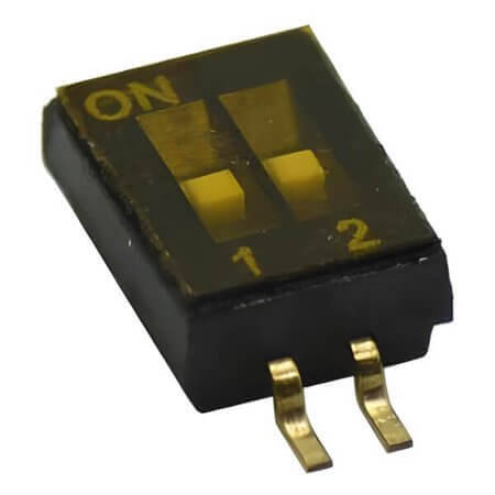 L-KLS7-KPR-02-N-00 SWITCH DIP 2 Pos. SPST 25mA 24VDC SMT V/T - 1