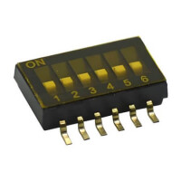 L-KLS7-KPR-06-N-00 SWITCH DIP 6 Pos. SPST 25mA 24VDC SMT V/T - 1